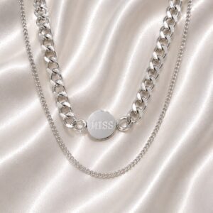 COLLAR DE ACERO QUIRÚRGICO 316L PLATEADO